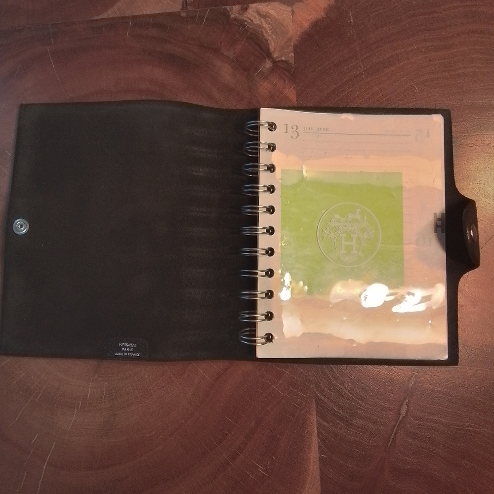 Hermes Ulysse PM Mini Notebook Cover In Togo Calfskin Leather Noir - Picture 11 of 16